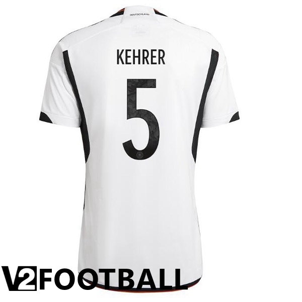 Germany (KEHRER 5) Home Shirts Black White World Cup 2022