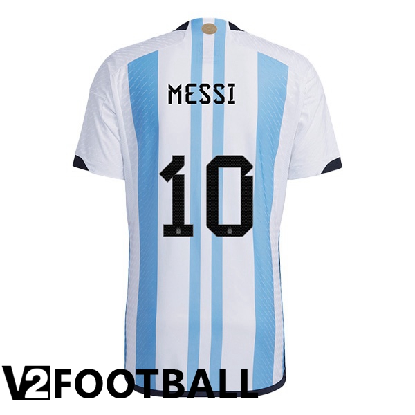 Argentina (MESSI 10) Home Shirts Blue White World Cup 2022