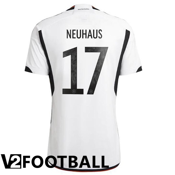 Germany (NEUHAUS 17) Home Shirts Black White World Cup 2022