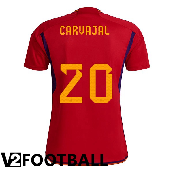 Spain (CARVAJAL 20) Home Shirts Red World Cup 2022