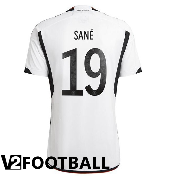 Germany (SAN脡 19) Home Shirts Black White World Cup 2022