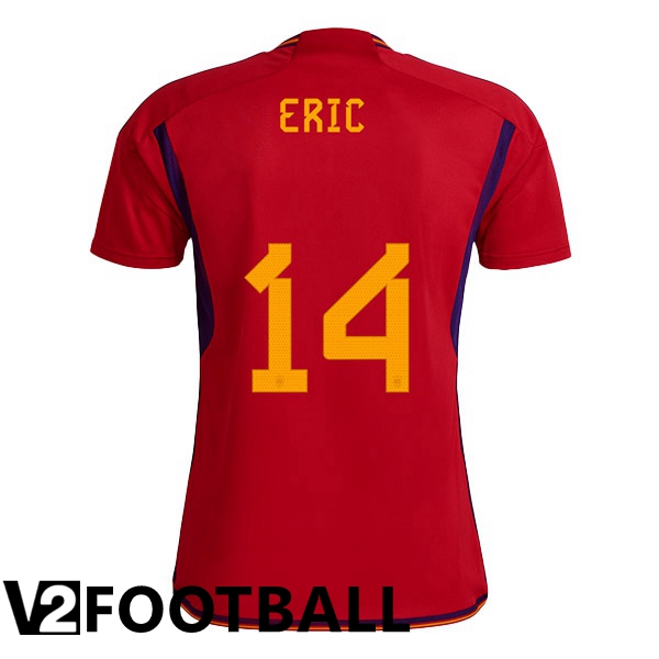 Spain (ERIC 14) Home Shirts Red World Cup 2022