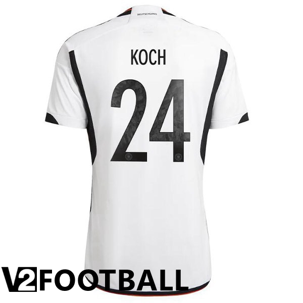 Germany (KOCH 24) Home Shirts Black White World Cup 2022