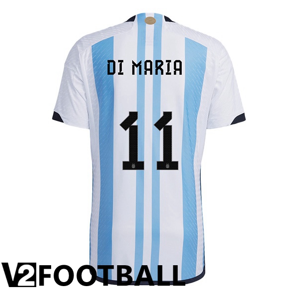 Argentina (DI MARIA 11) Home Shirts Blue White World Cup 2022