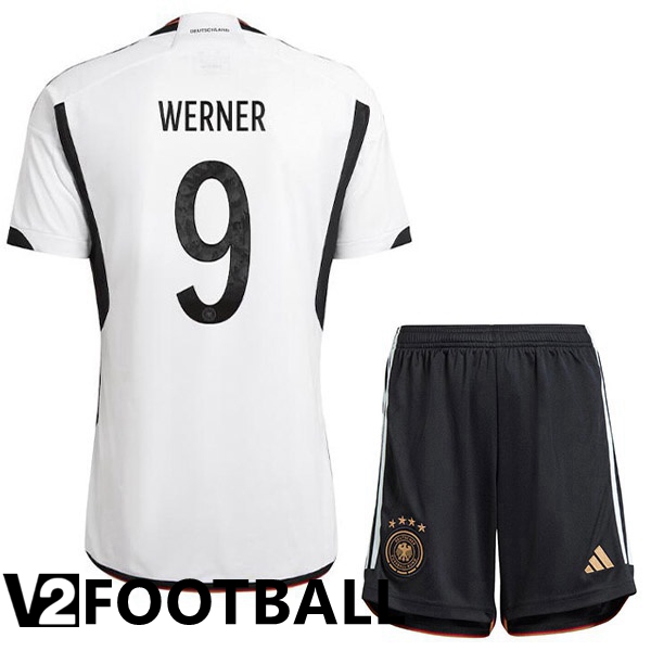 Germany (VOLLAND 9) Kids Home Shirts Black White World Cup 2022