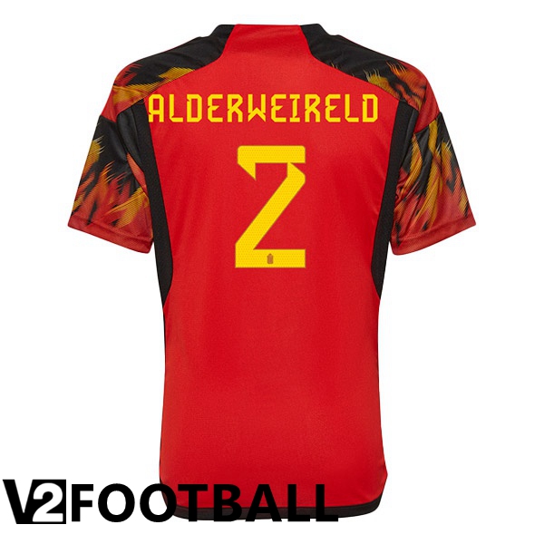 Belgium (ALDERWEIRELD 2) Home Shirts Red World Cup 2022