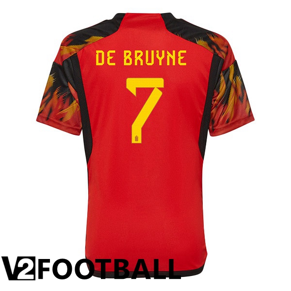 Belgium (DE BRUYNE 7) Home Shirts Red World Cup 2022