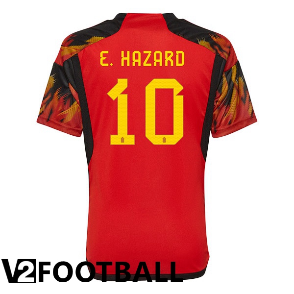 Belgium (E.HAZARD 10) Home Shirts Red World Cup 2022
