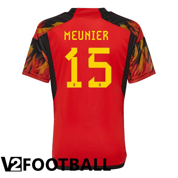 Belgium (MEUNIER 15) Home Shirts Red World Cup 2022