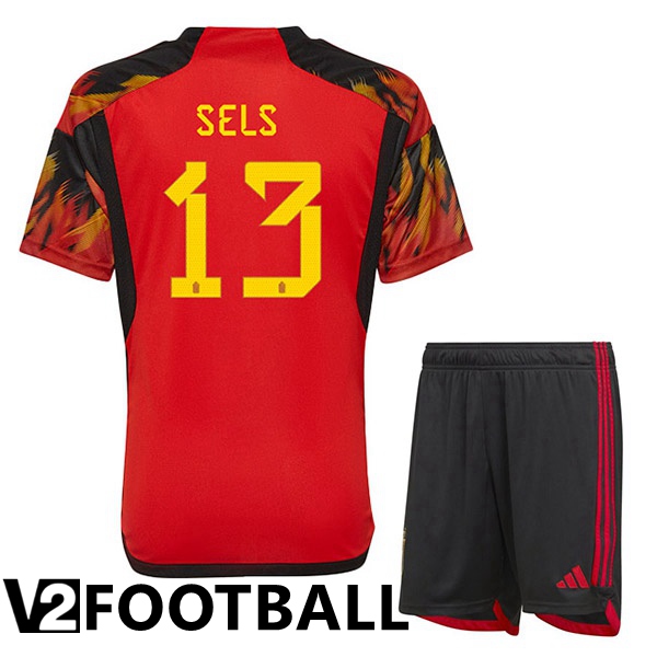 Belgium (SELS 13) Kids Home Shirts Red World Cup 2022