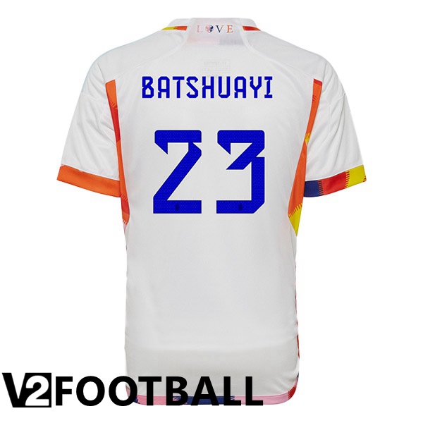 Belgium (BATSHUAYI 23) Away Shirts White World Cup 2022