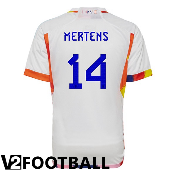 Belgium (MERTENS 14) Away Shirts White World Cup 2022