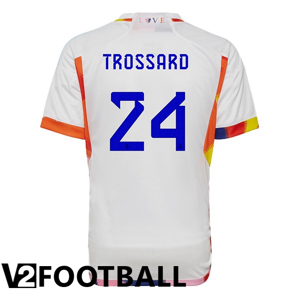 Belgium (TROSSARD 24) Away Shirts White World Cup 2022
