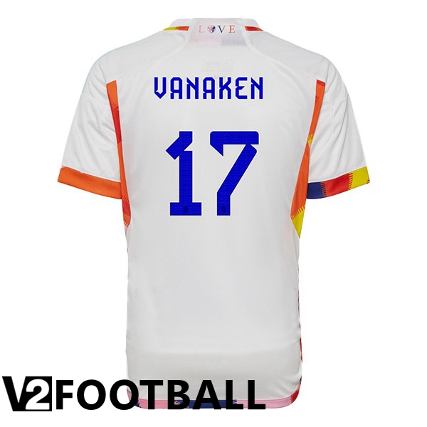 Belgium (VANAKEN 17) Away Shirts White World Cup 2022