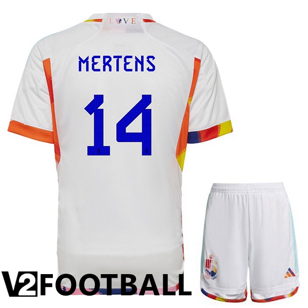 Belgium (MERTENS 14) Kids Away Shirts White World Cup 2022