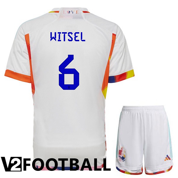 Belgium (WITSEL 6) Kids Away Shirts White World Cup 2022