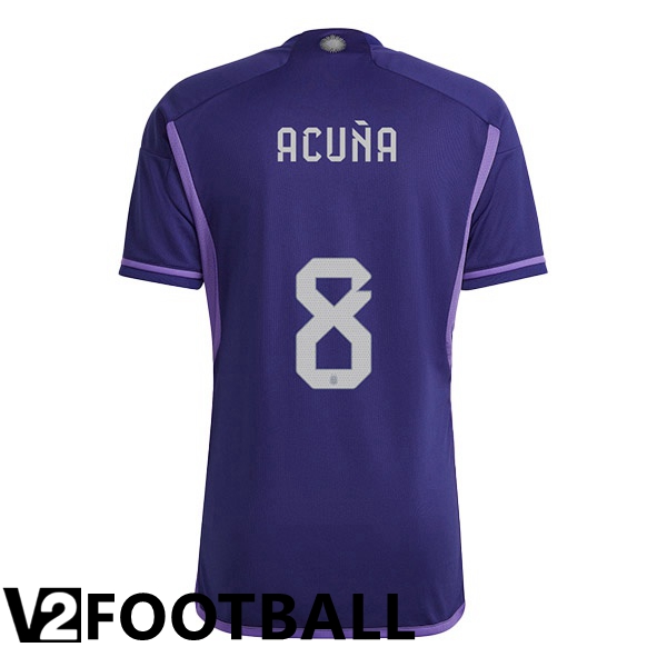 Argentina (ACU脩A 8) Away Shirts Purple World Cup 2022