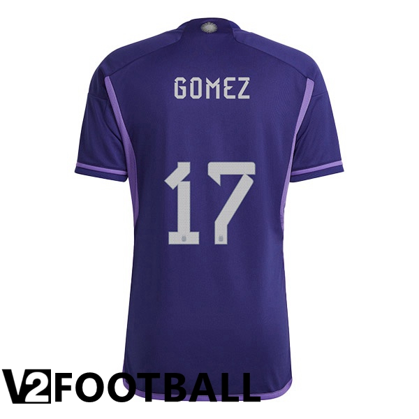Argentina (GOMEZ 17) Away Shirts Purple World Cup 2022