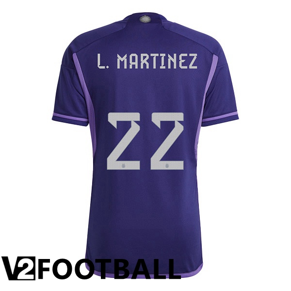 Argentina (L.MARTINEZ 22) Away Shirts Purple World Cup 2022