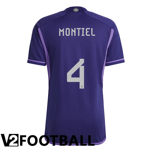 Argentina (MONTIEL 4) Away Shirts Purple World Cup 2022