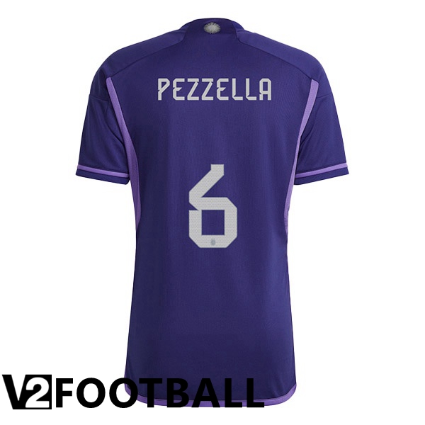 Argentina (PEZZELLA 6) Away Shirts Purple World Cup 2022