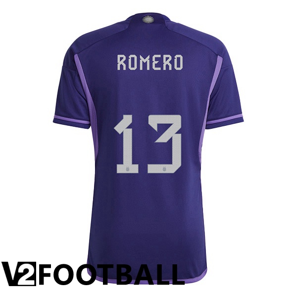 Argentina (ROMERO 13) Away Shirts Purple World Cup 2022