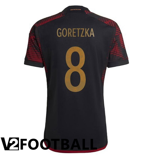 Germany (GORETZKA 8) Away Shirts Black World Cup 2022