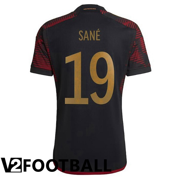 Germany (SAN脡 19) Away Shirts Black World Cup 2022