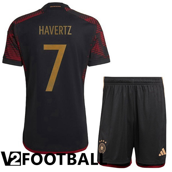 Germany (HAGreenZ 7) Kids Away Shirts Black World Cup 2022