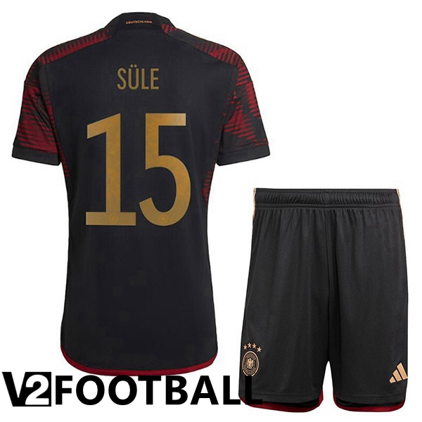 Germany (SULE 15) Kids Away Shirts Black World Cup 2022