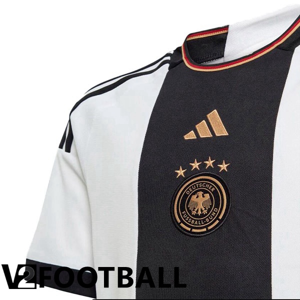 Germany Home Shirts Black White 2023/2023