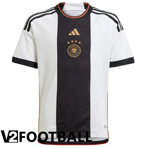 Germany Home Shirts Black White 2023/2023