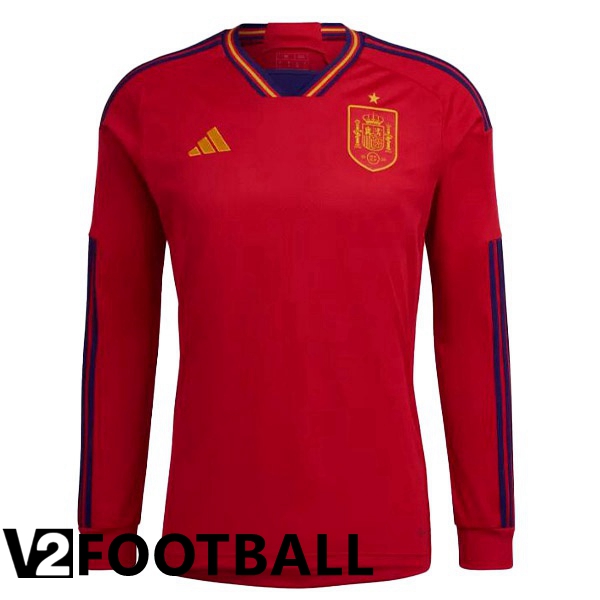 Spain Home Shirts Long Sleeve Red 2023/2023