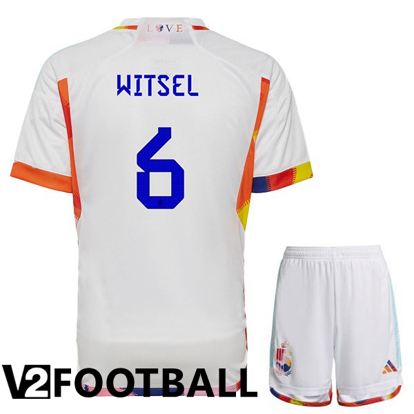 Belgium (WITSEL 6) Kids Away Shirts White 2023/2023