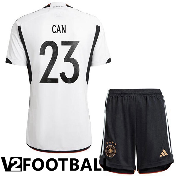 Germany (CAN 23) Kids Home Shirts Black White 2023/2023