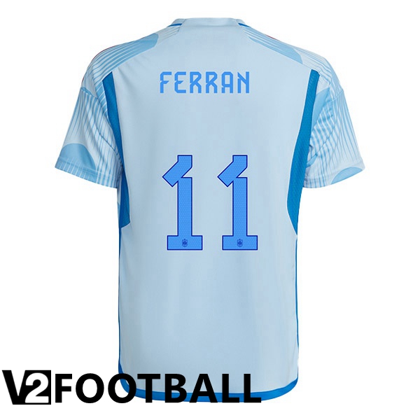 Spain (FERRAN 11) Away Shirts Blue White 2023/2023