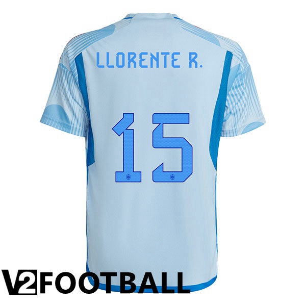 Spain (LLORENTE R. 15) Away Shirts Blue White 2023/2023