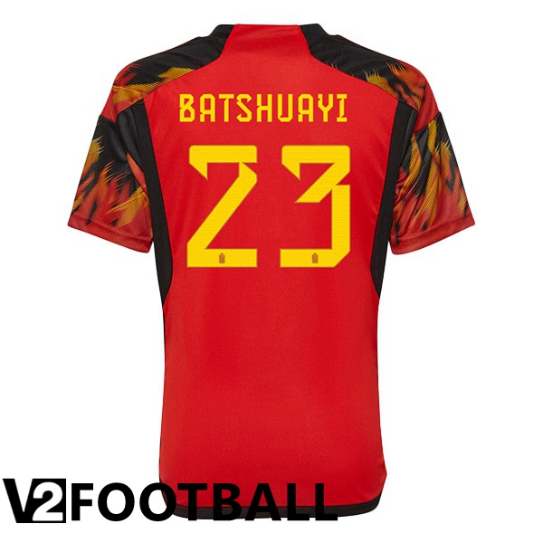Belgium (BATSHUAYI 23) Home Shirts Red 2023/2023