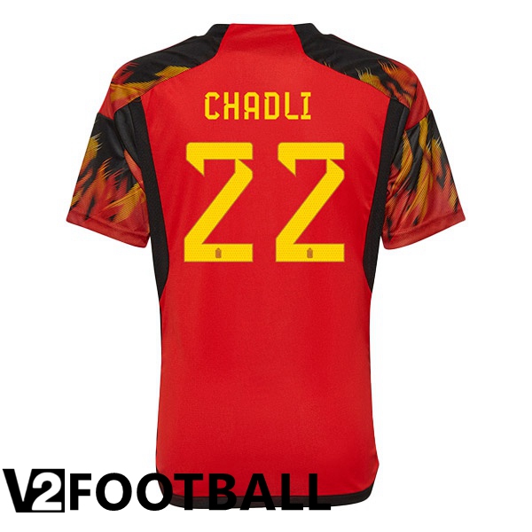Belgium (CHADLI 22) Home Shirts Red 2023/2023