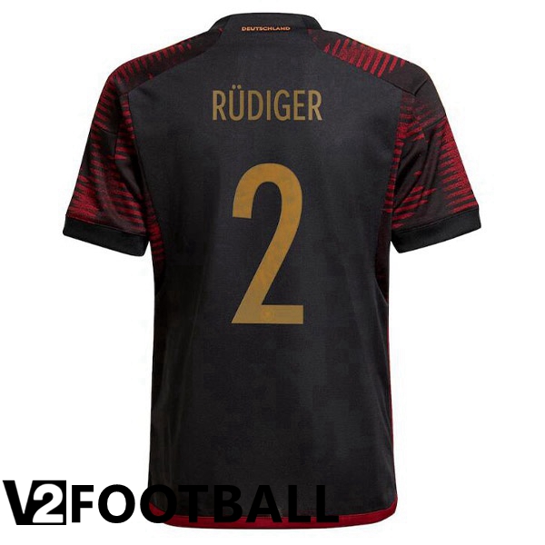 Germany (R脺DIGER 2) Away Shirts Black 2023/2023