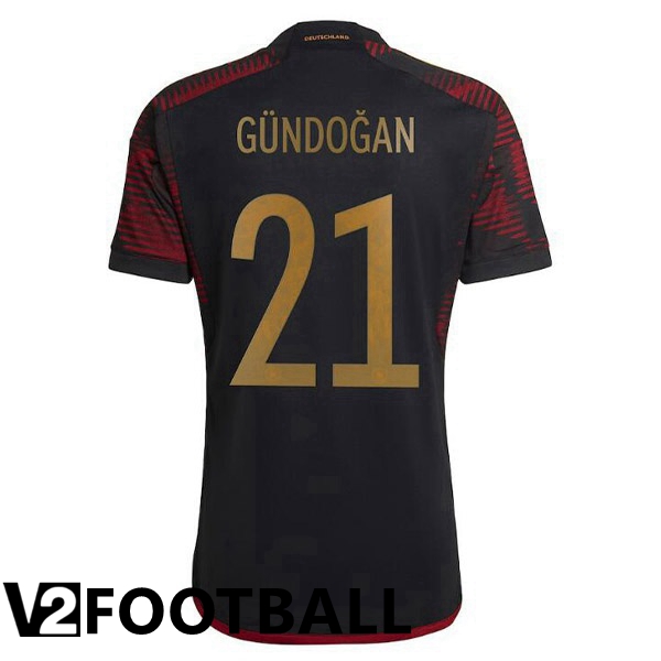 Germany (G脺NDOGAN 21) Away Shirts Black 2023/2023