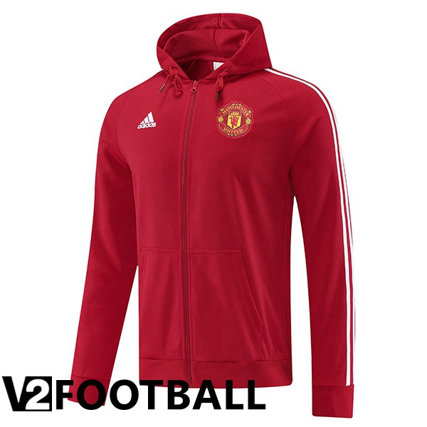 Manchester United Training Jacket Hoodie Red 2022/2023