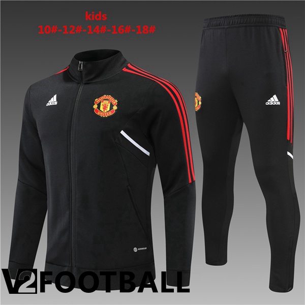 Manchester United Kids Training Jacket Suit Black 2022/2023