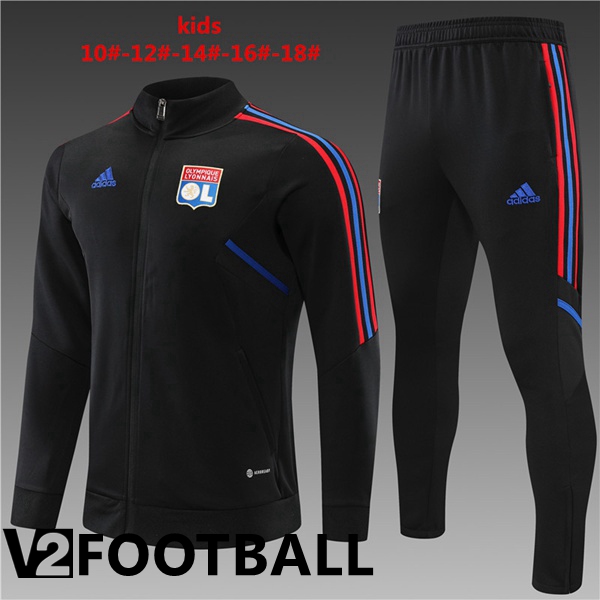 Olympique Lyon Kids Training Jacket Suit Black 2022/2023