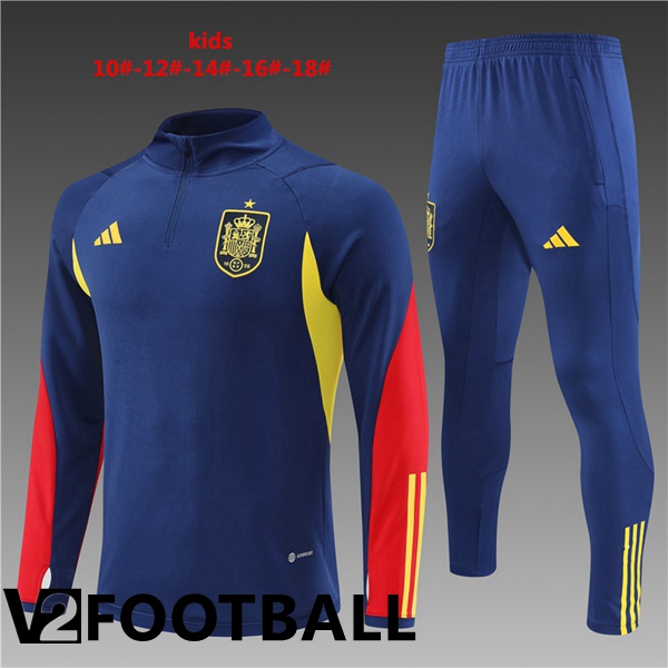 Spain Kids Training Tracksuit Royal Blue 2022/2023