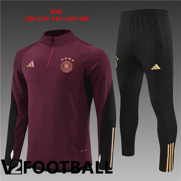 Germany Kids Training Tracksuit Red 2022/2023