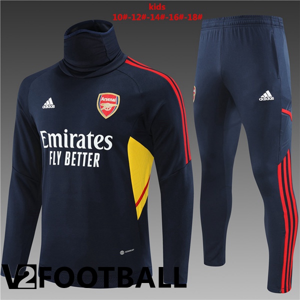 Arsenal High collar Kids Training Jacket Suit Royal Blue 2022/2023