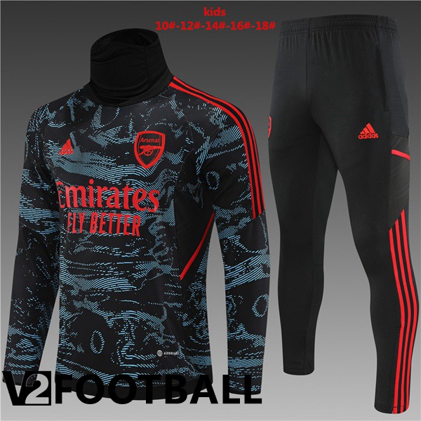 Arsenal High collar Kids Training Jacket Suit Red Blue 2022/2023