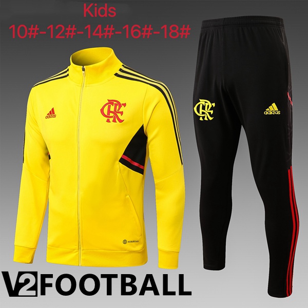 Flamengo Kids Training Jacket Suit Yellow 2022/2023