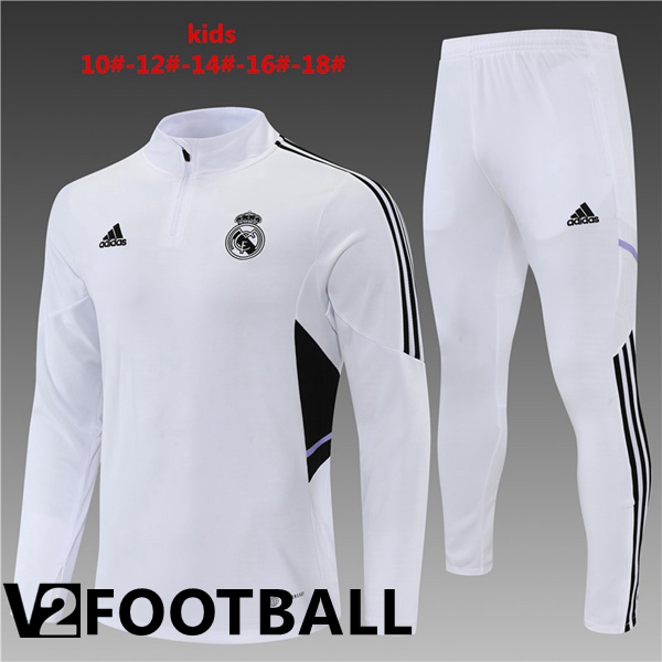 Real Madrid Kids Training Tracksuit White 2022/2023